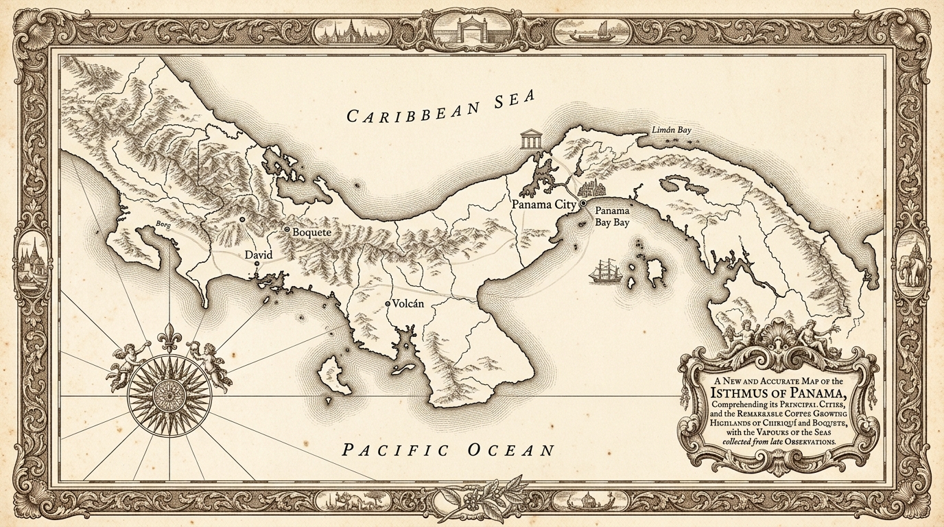 Antique Map of Panama
